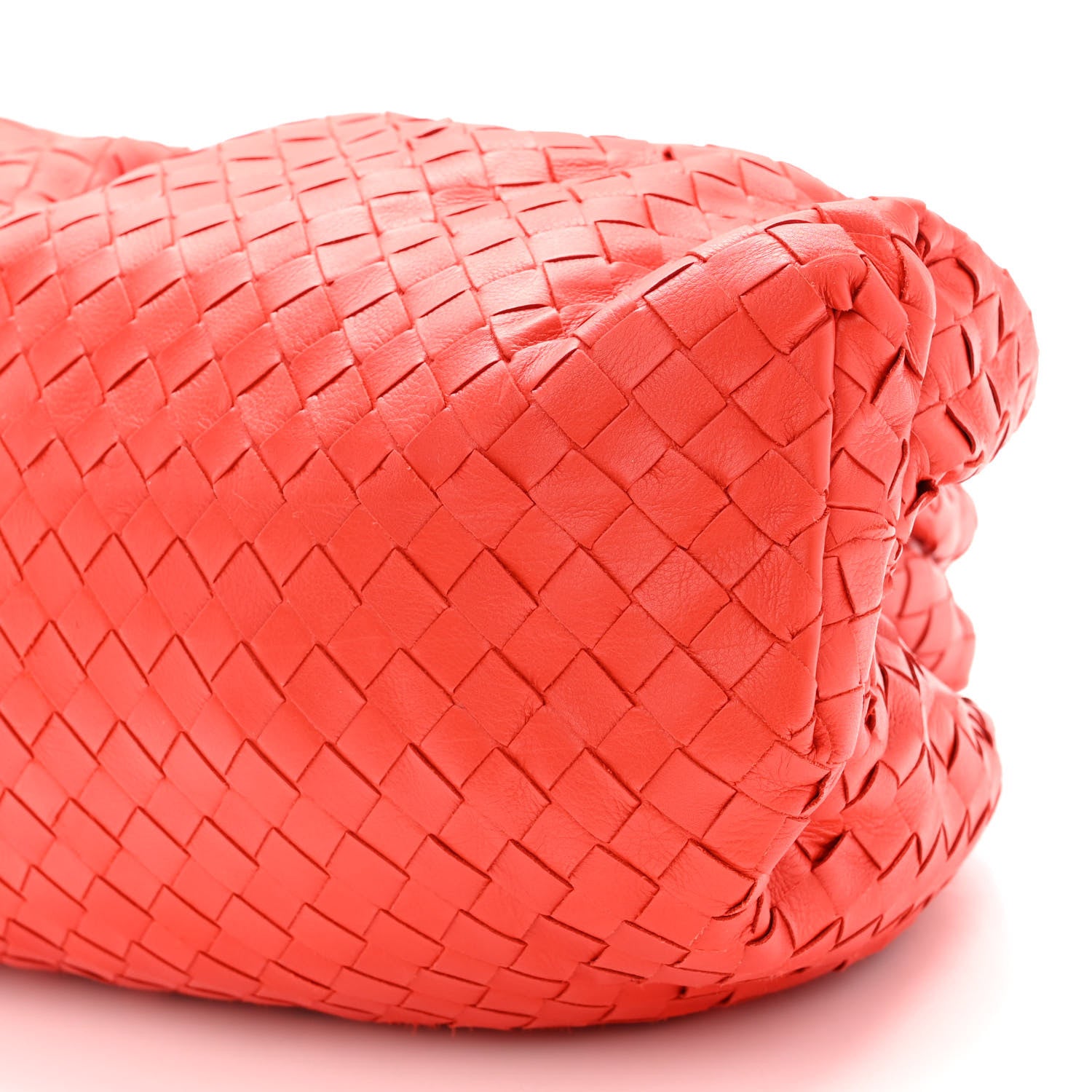 Bottega Veneta Nappa Maxi Intrecciato The Pouch Oversized Clutch Bright Red 9 of 9