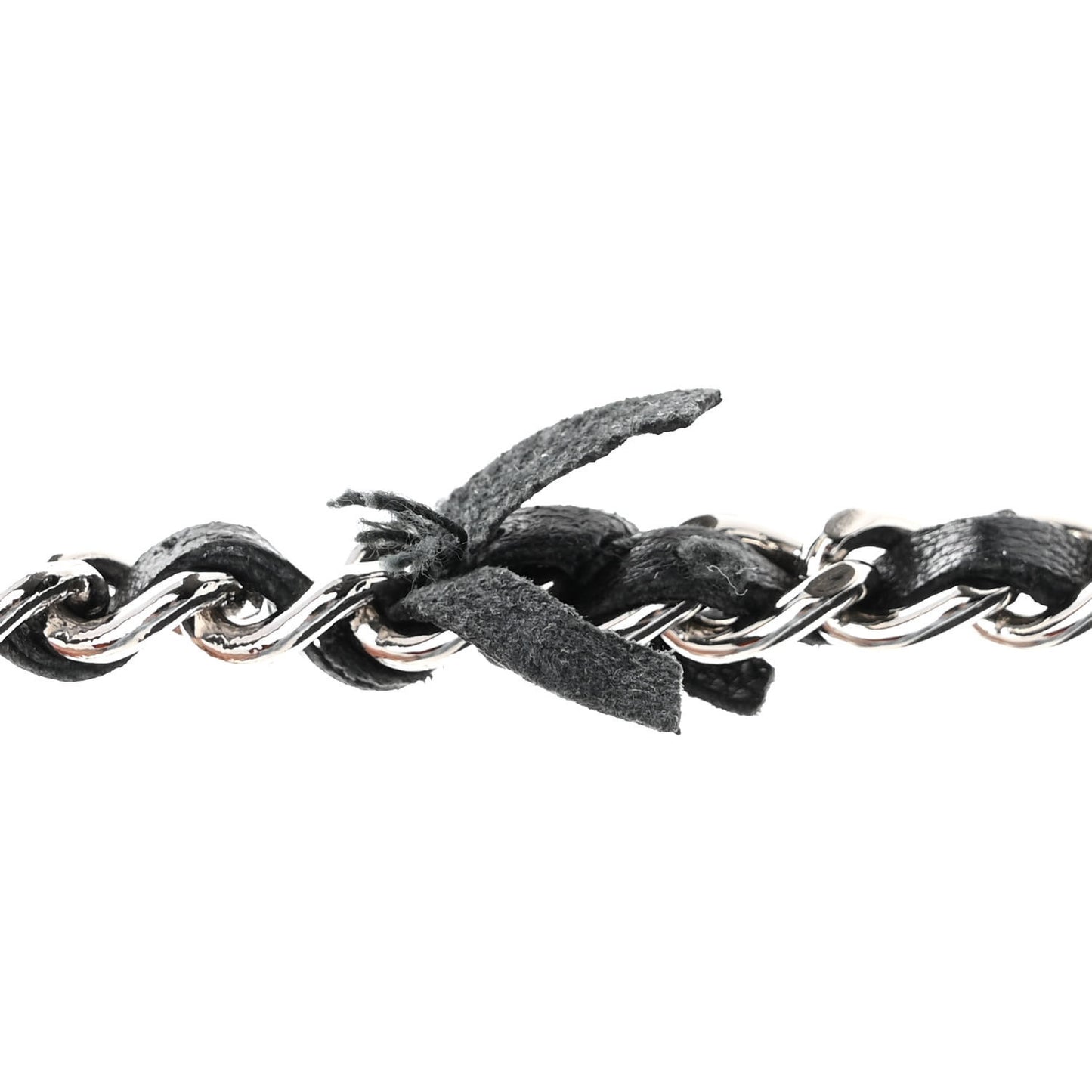 Lambskin Camellia Embossed Wallet on Chain WOC Black