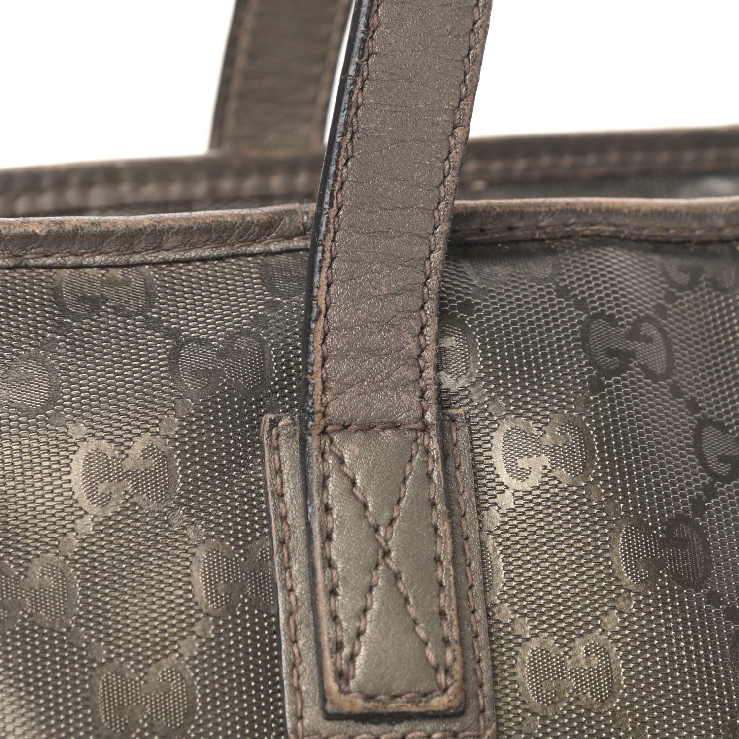 Gucci Imprime Monogram Medium Zippered Shopping Tote Pewter 13 of 13