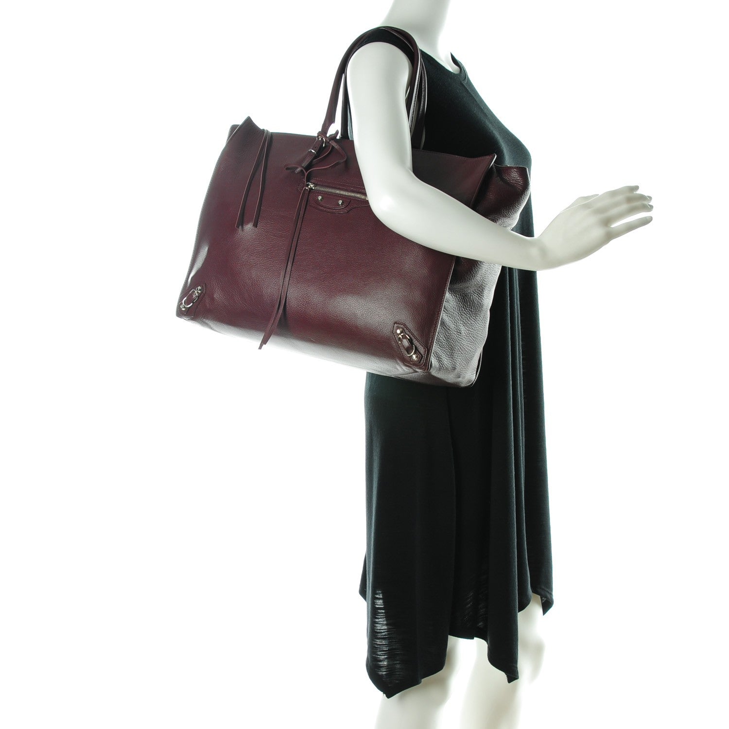 Balenciaga Veau Papier A4 Tote Rouge Aubergine 2 of 8
