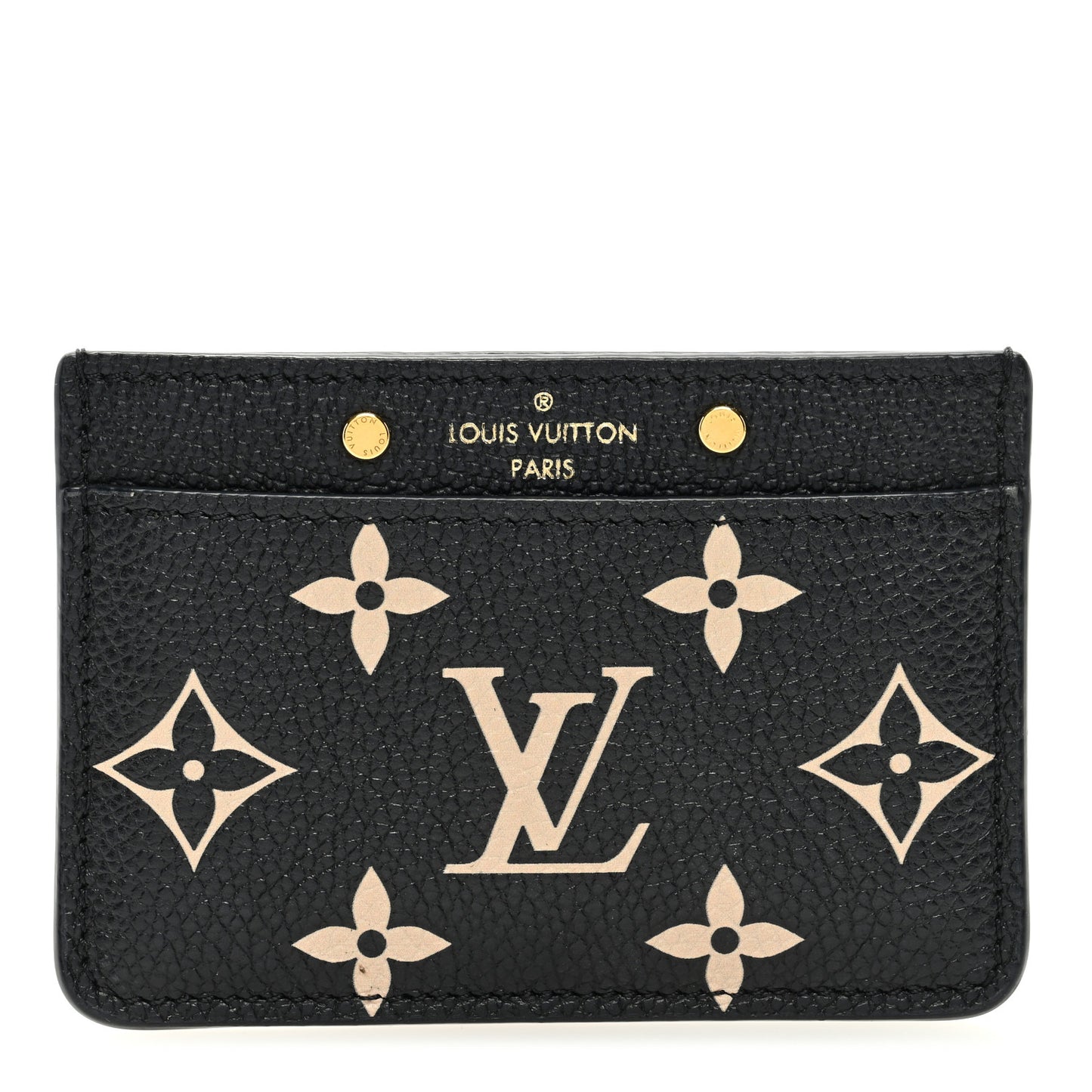 Empreinte Card Holder Black Beige