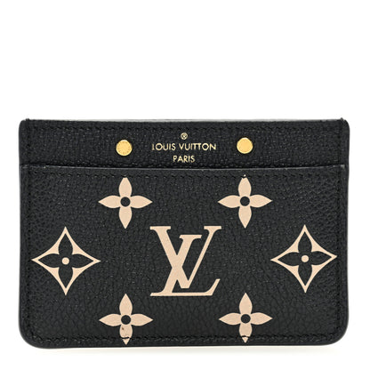 Louis Vuitton Empreinte Card Holder Black Beige 1 of 6