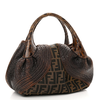 Fendi Zucca Nappa Nuvolata Vitello Tortuga Spy Tobacco Moro 3 of 13
