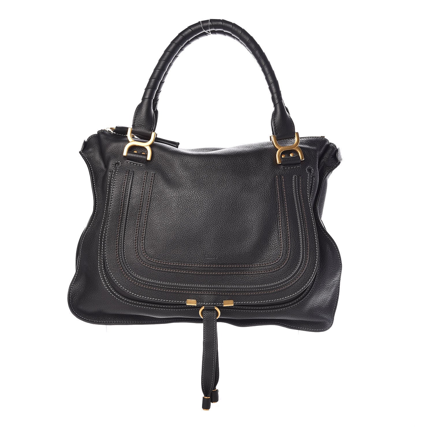 Chloe Calfskin Large Marcie Satchel Black 1 of 10