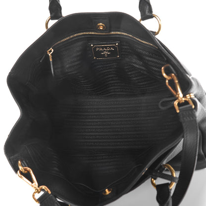 Prada Vitello Daino Tote Nero Black 6 of 8