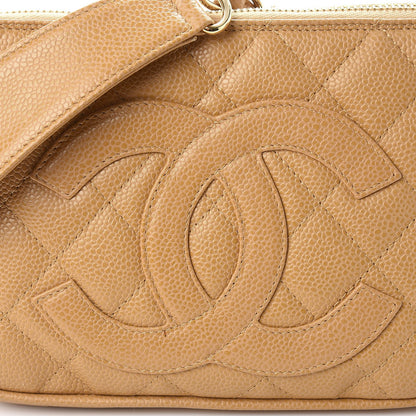 Chanel Caviar Quilted CC Shoulder Bag Beige 8 of 10
