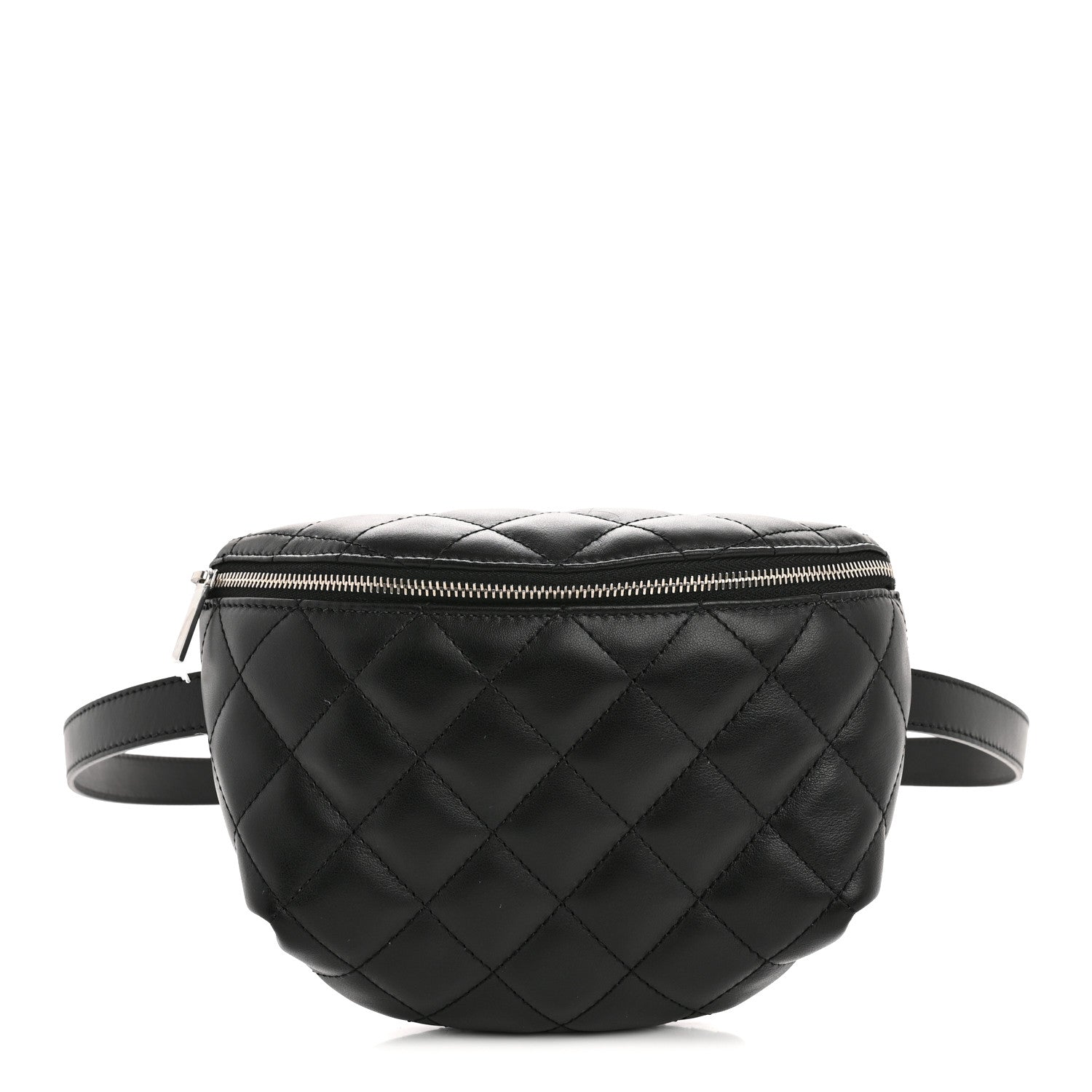 Chanel Calfskin Quilted Uniform Waist Belt Bag Black 1 of 10
