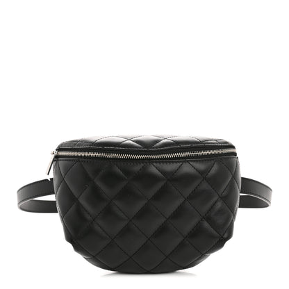 Chanel Calfskin Quilted Uniform Waist Belt Bag Black 1 of 10