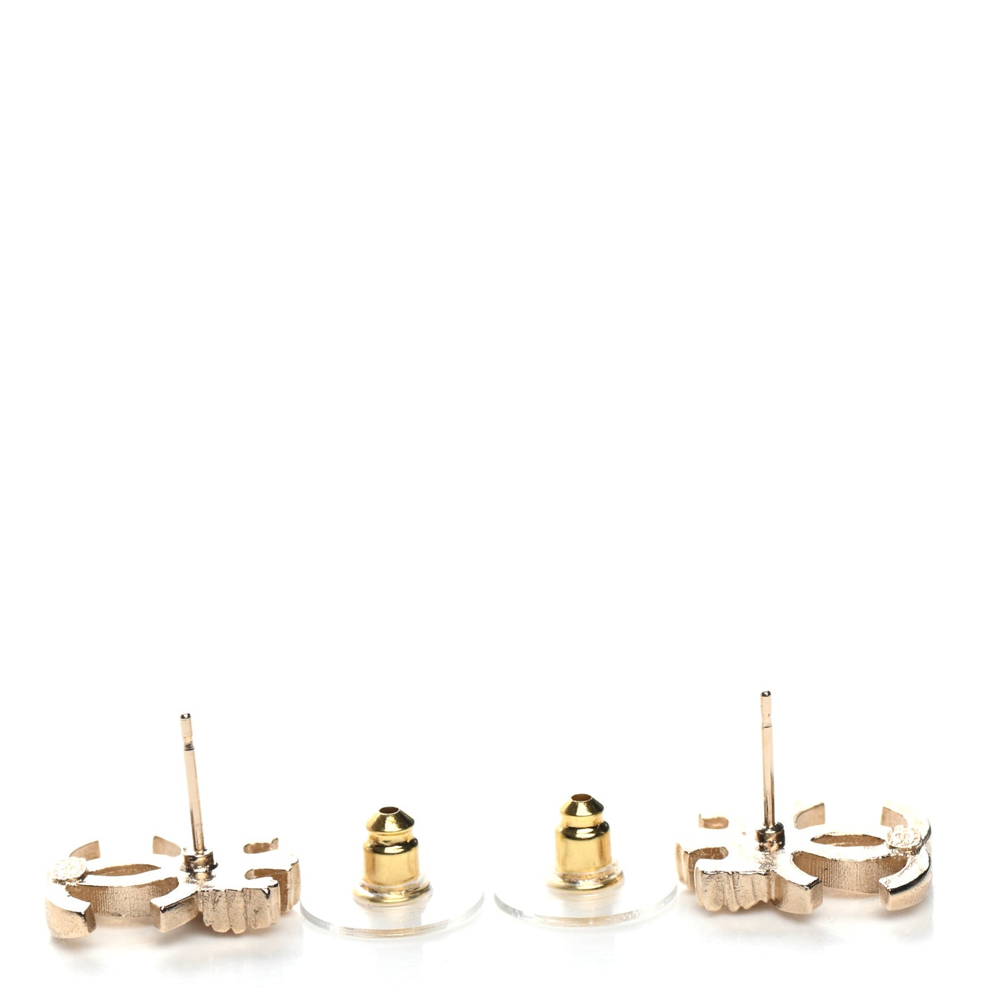 Crystal CC Crown Earrings Gold