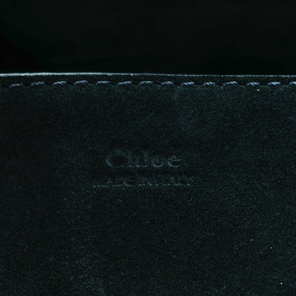 Chloe Suede Smooth Calfskin Drew Shoulder Bag Intense Green 6 of 6