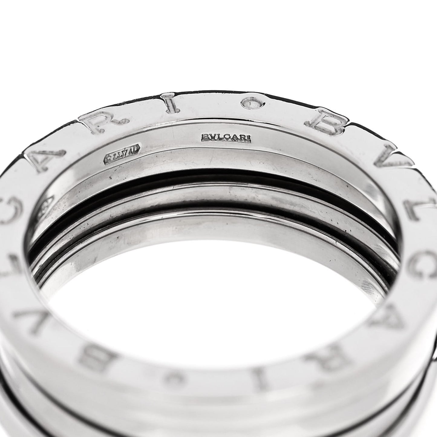 18K White Gold B.Zero1 Two-Band Ring 52 6