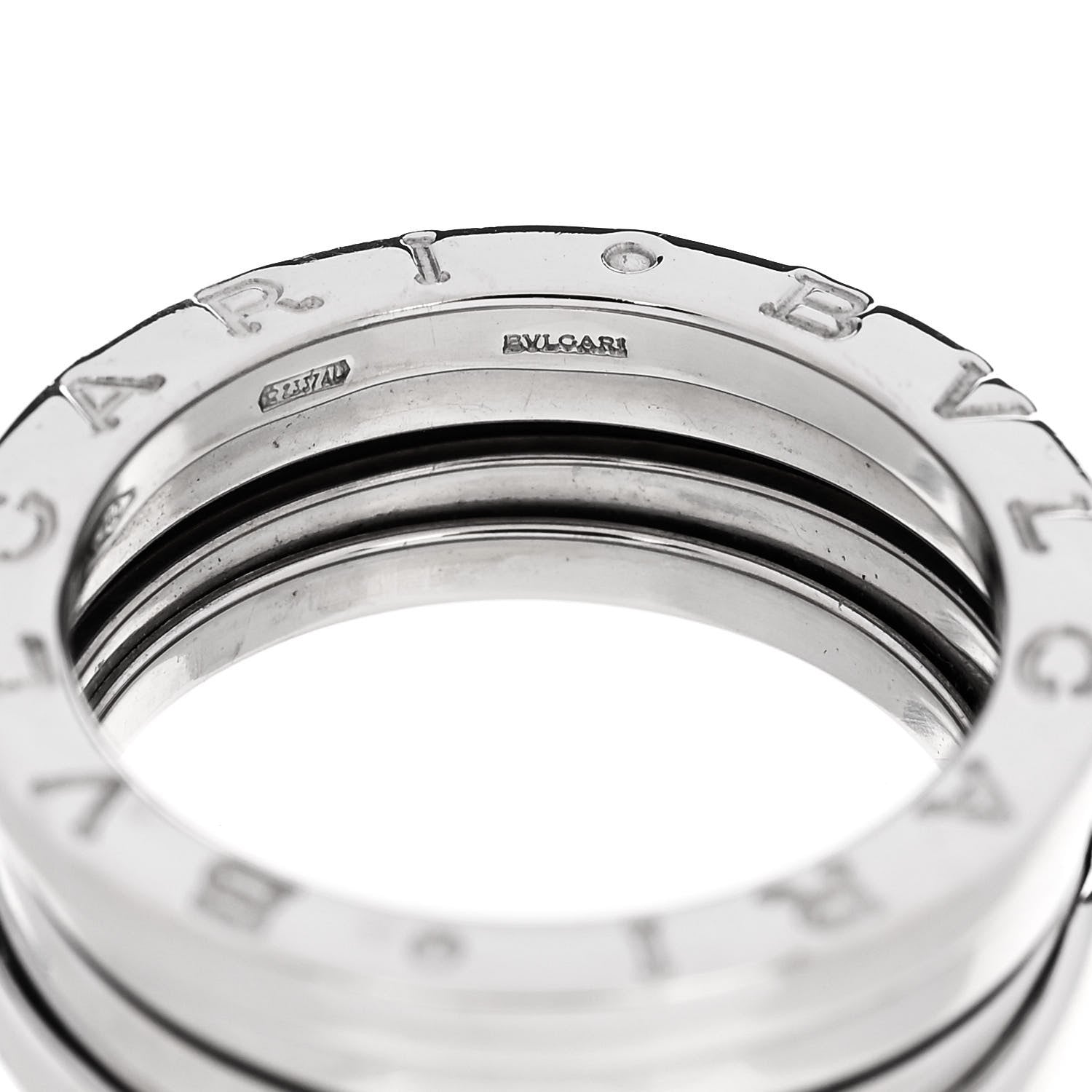 Bulgari 18K White Gold B.Zero1 Two-Band Ring 52 6 5 of 5