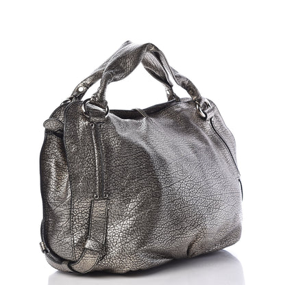 Celine Metallic Calfskin Bittersweet Hobo Pewter 3 of 12