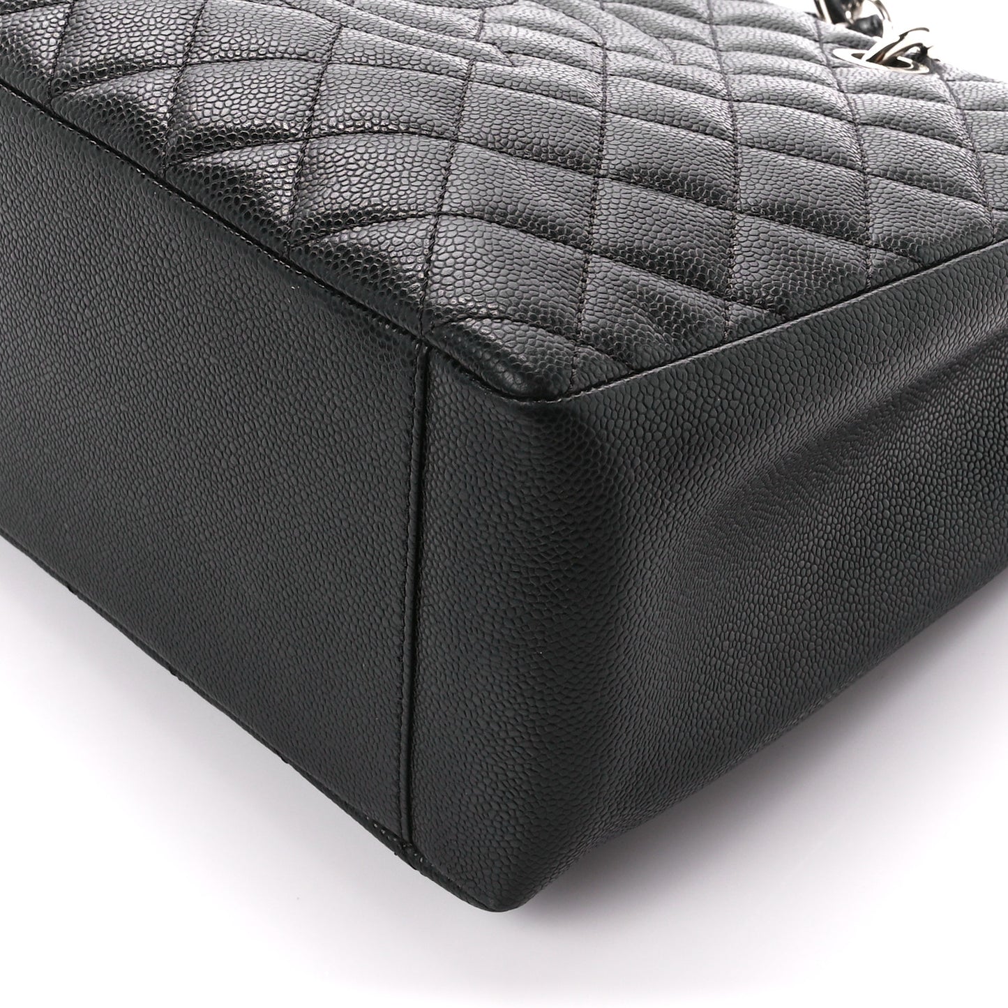 Caviar Quilted Grand Shopping Tote GST Black