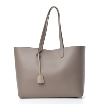 Saint Laurent Calfskin Large Shopping Tote Taupe 3 of 15