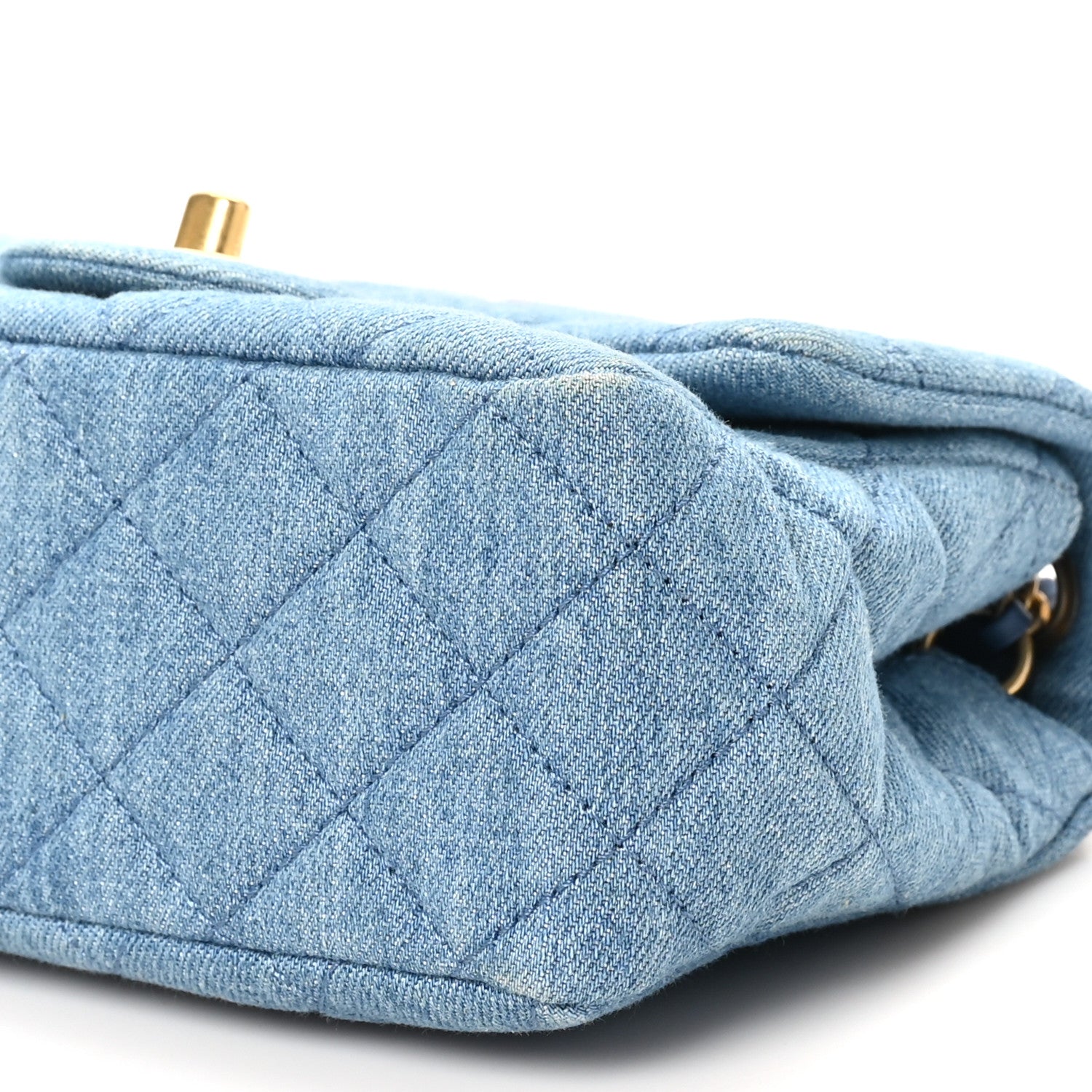 Chanel Denim Quilted Mini Pearl Crush Flap Blue 10 of 10