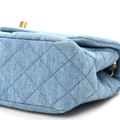 Chanel Denim Quilted Mini Pearl Crush Flap Blue 10 of 10