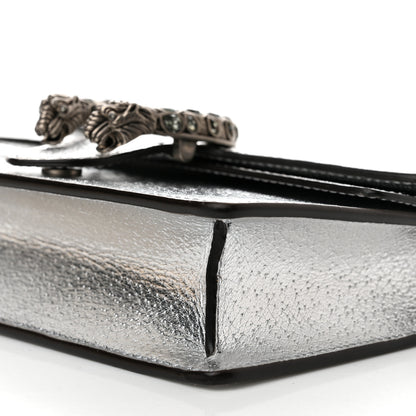 Gucci Metallic Calfskin Super Mini Dionysus Shoulder Bag Silver 9 of 11