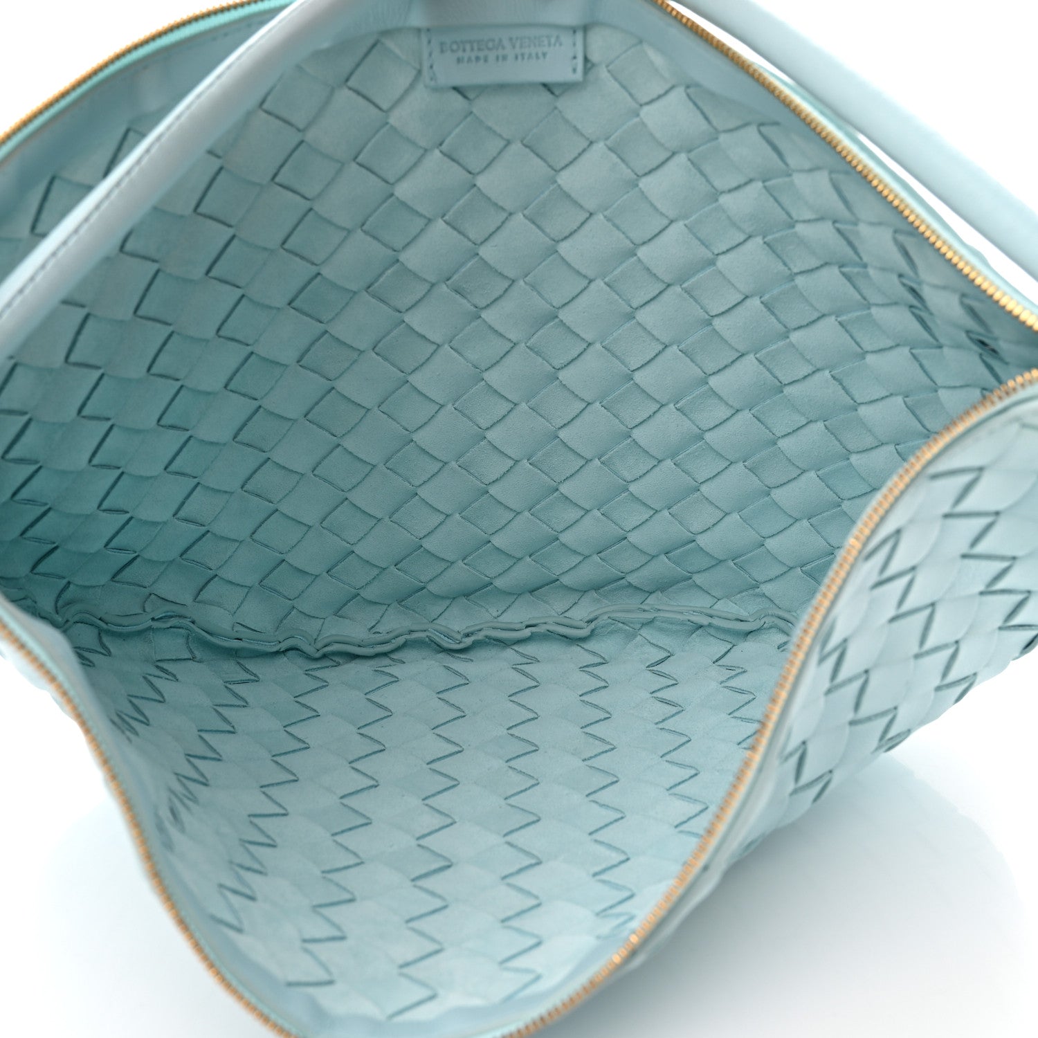 Bottega Veneta Nappa Intrecciato Small Turn Pouch Teal Washed 5 of 9