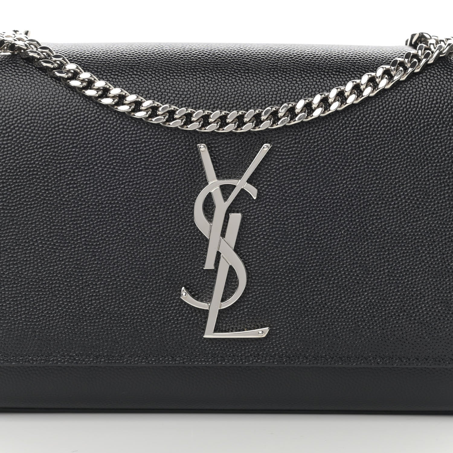 Saint Laurent Grain De Poudre Small Monogram Kate Satchel Black 8 of 12