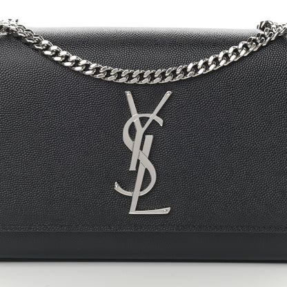 Saint Laurent Grain De Poudre Small Monogram Kate Satchel Black 8 of 12