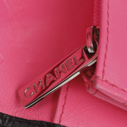 Chanel Calfskin Quilted Cambon Quilted Wallet Black White 8 of 11