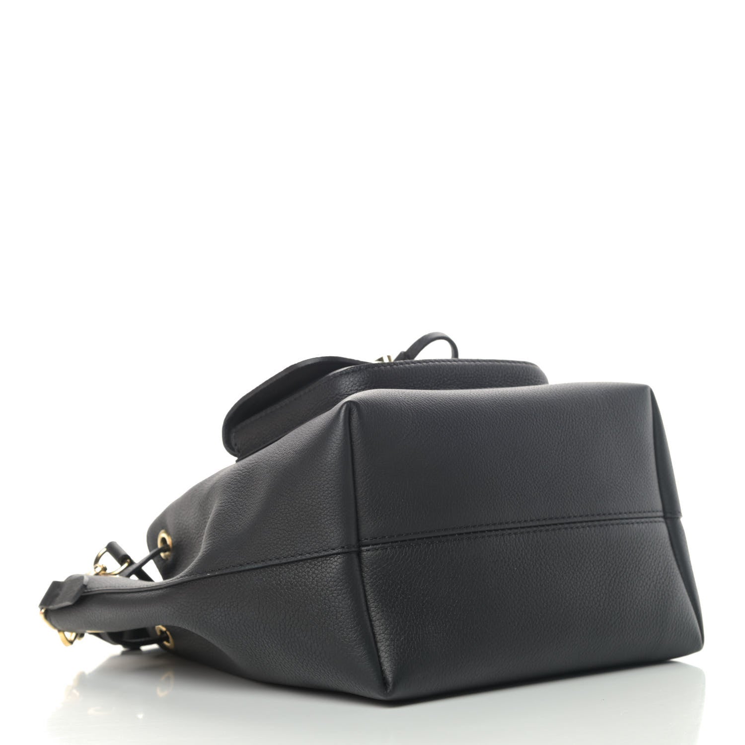 Louis Vuitton Calfskin Lockme Bucket MM Black 3 of 4