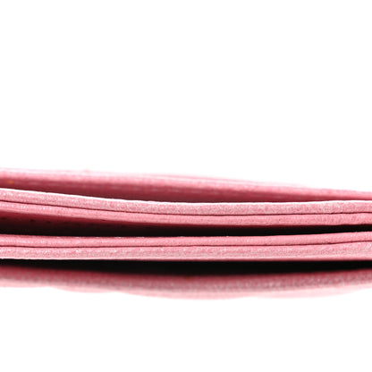 Chanel Cloudy Pearly Goatskin Quilted Card Holder Pink 8 of 9