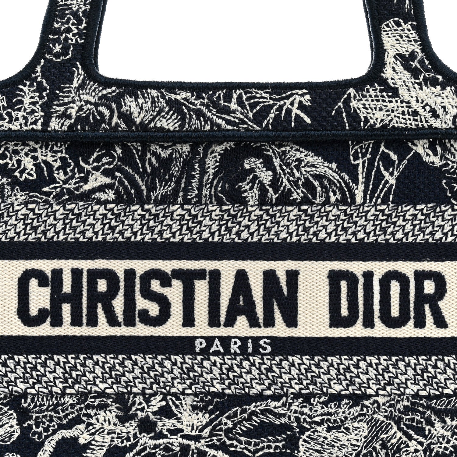 Christian Dior Canvas Embroidered Mini Toile De Jouy Book Tote Blue 8 of 10
