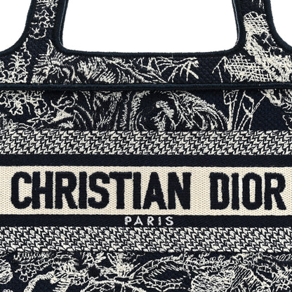 Christian Dior Canvas Embroidered Mini Toile De Jouy Book Tote Blue 8 of 10