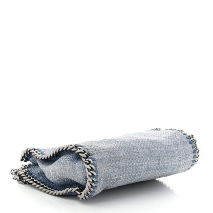 Stella McCartney Raffia Mini Falabella Fold Over Tote Light Blue 4 of 12