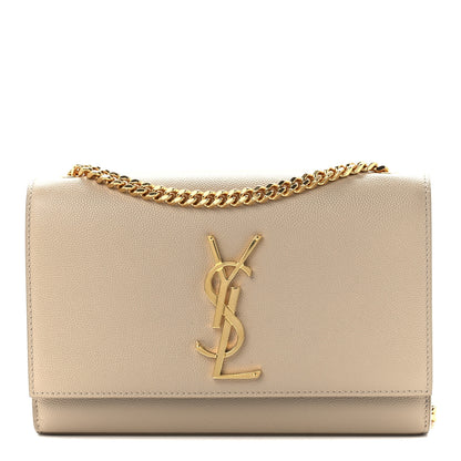 Saint Laurent Grain De Poudre Small Monogram Kate Satchel Nude Powder 1 of 13