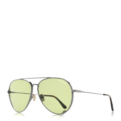 Tom Ford Metal Dashel-02 Sunglasses TF996 Green Silver 1 of 8