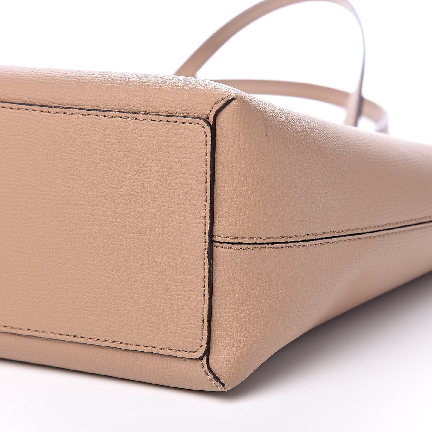 Grainy Calfskin Haymarket Check Medium Reversible Tote Camel