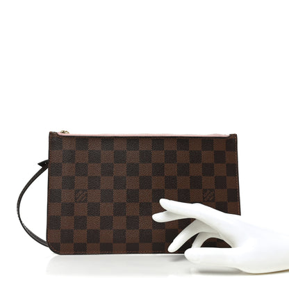 Louis Vuitton Damier Ebene Neverfull MM GM Pochette Rose Ballerine 2 of 6