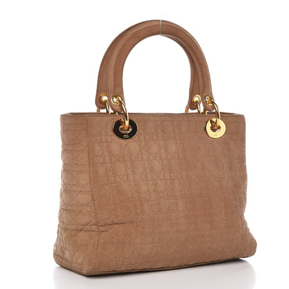 Christian Dior Nylon Cannage Medium Lady Dior Brown 3 of 16