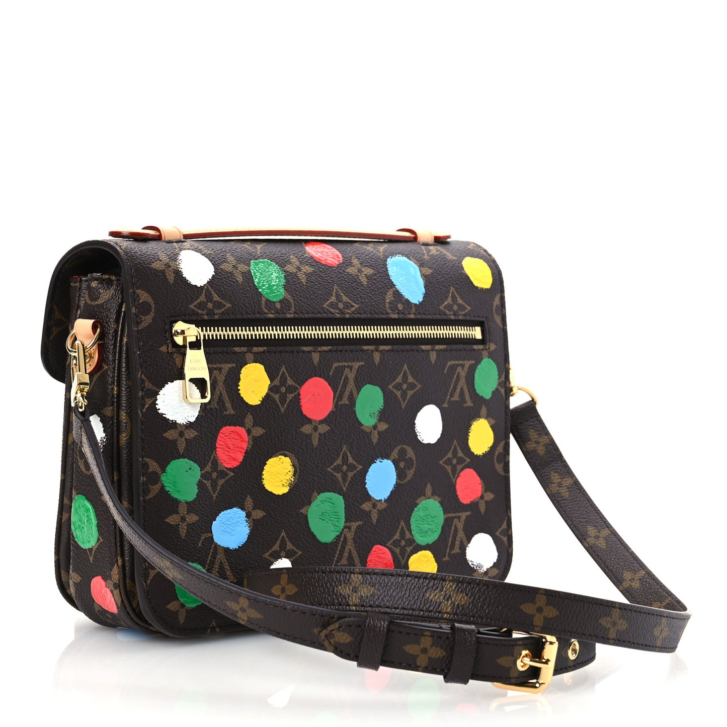 LV x YK Monogram Painted Dots Pochette Metis
