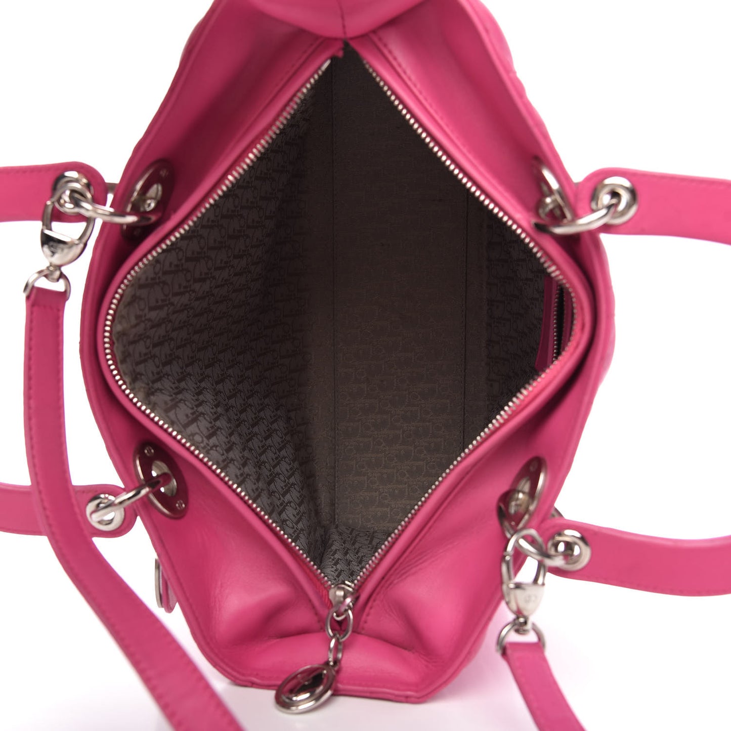 Lambskin Cannage Large Lady Dior Pink