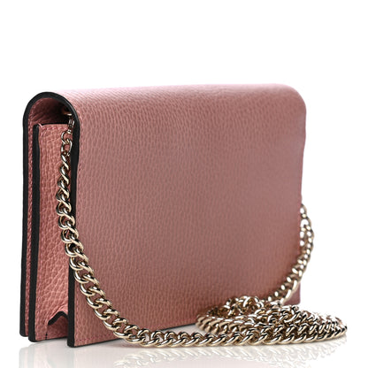 Gucci Dollar Calfskin Medium Betty Chain Wallet Soft Pink 2 of 8