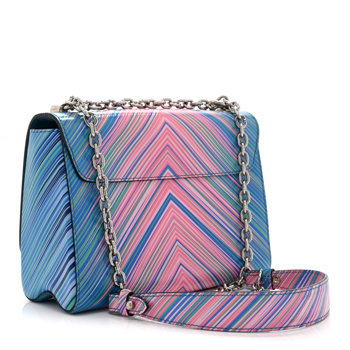 Epi Tropical Twist Shoulder Bag MM Blue Rose