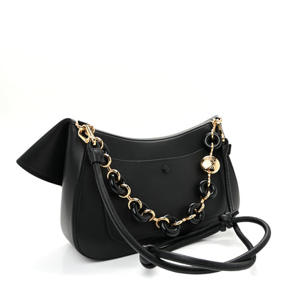Loewe Smooth Calfskin Donut Chain Medium Ola Shoulder Bag Black 3 of 9