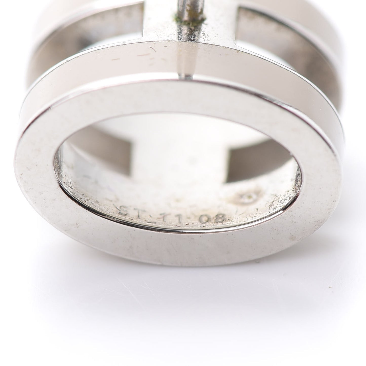 Palladium Lacquered Pop H Earrings Marron Glace