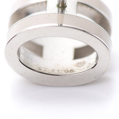 Hermes Palladium Lacquered Pop H Earrings Marron Glace 4 of 7