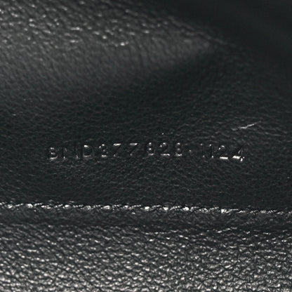Saint Laurent Grain De Poudre Matelasse Chevron Monogram Chain Wallet Black 8 of 12