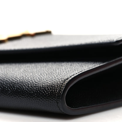 Saint Laurent Grain de Poudre Uptown Chain Wallet Black 11 of 12