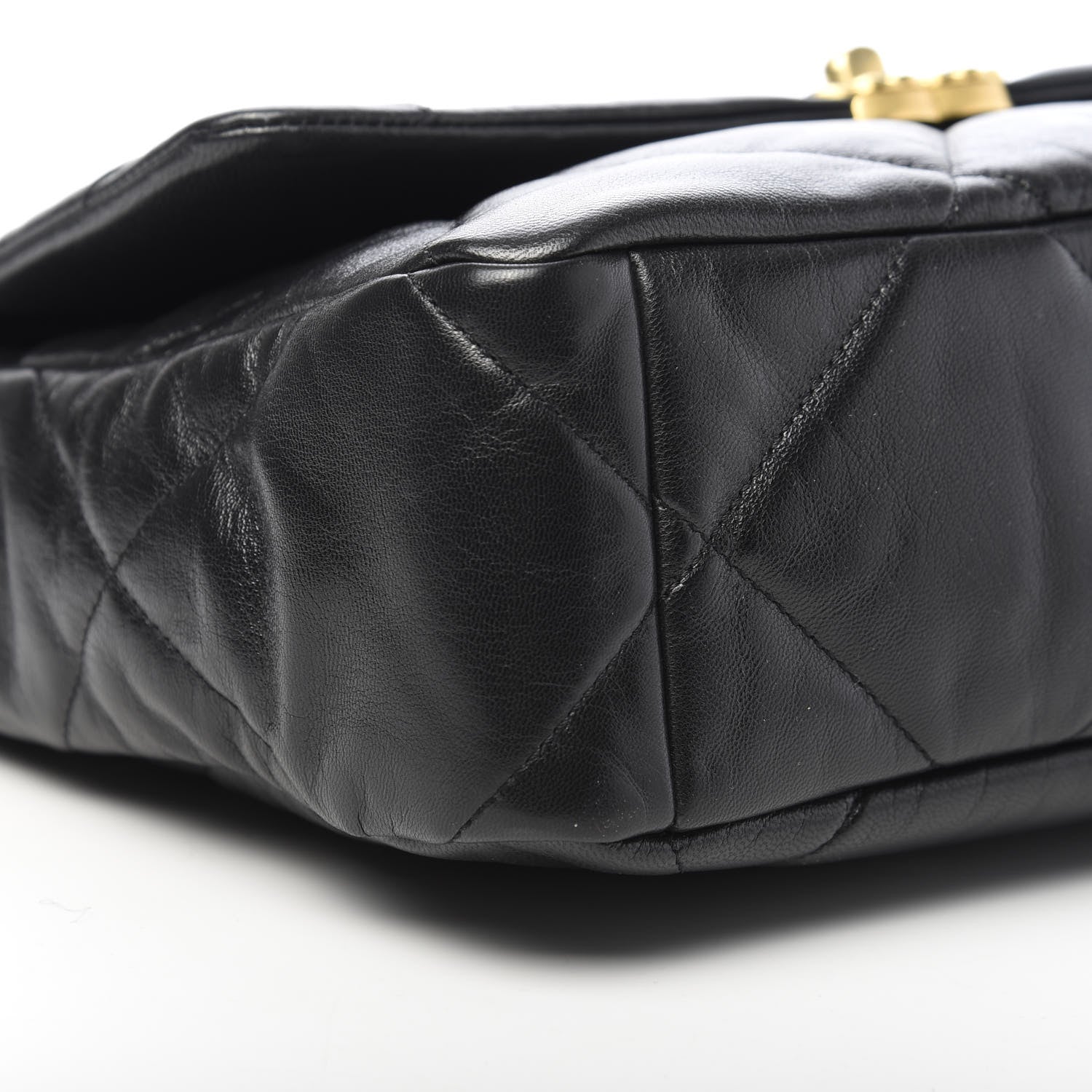 Chanel Goatskin Quilted Large 19 Flap Black 9 of 13
