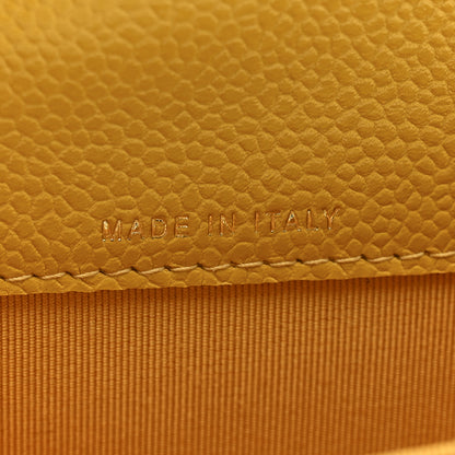 Chanel Caviar Quilted Flap Card Holder Wallet Yellow 7 of 9