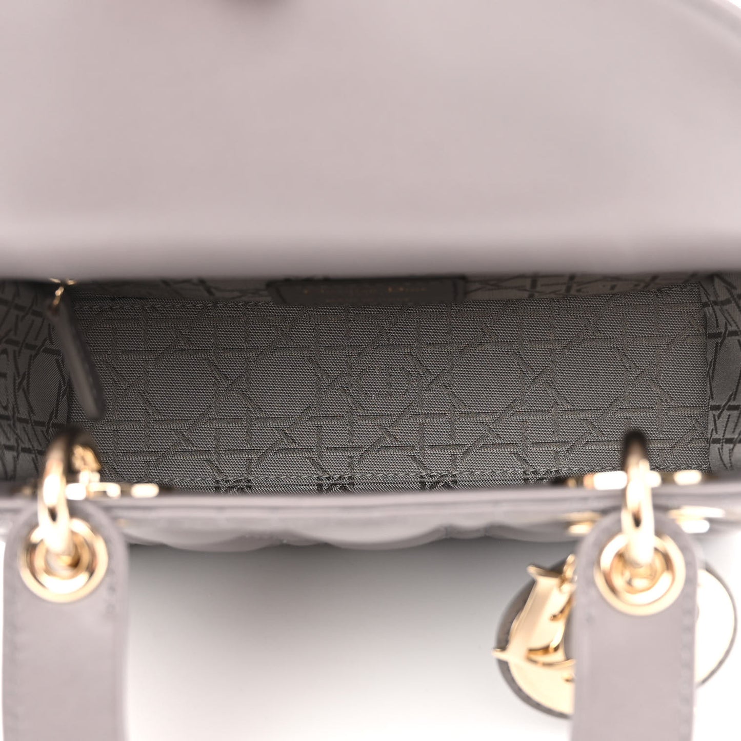Lambskin Cannage Small My ABCDior Lady Dior Grey