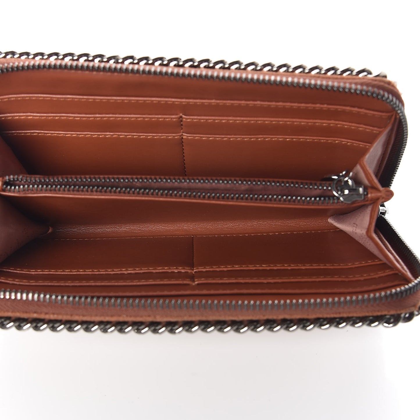 Shaggy Deer Falabella Zip Around Wallet Brandy