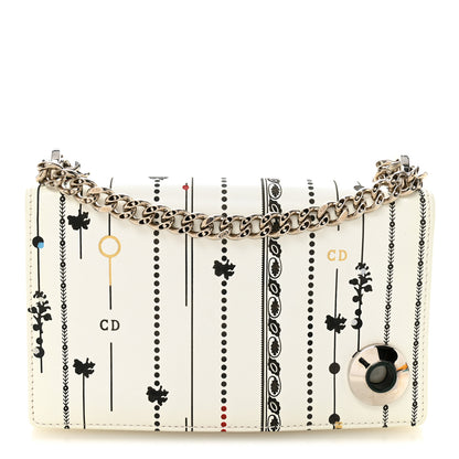 Christian Dior Calfskin Printed Mini Diorama Flap Bag White 1 of 11
